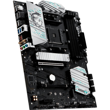 Msi b550 gaming wifi socket am4 moederbord (zwart zilver, gb-lan, wi-fi 5, bt, sound, atx)