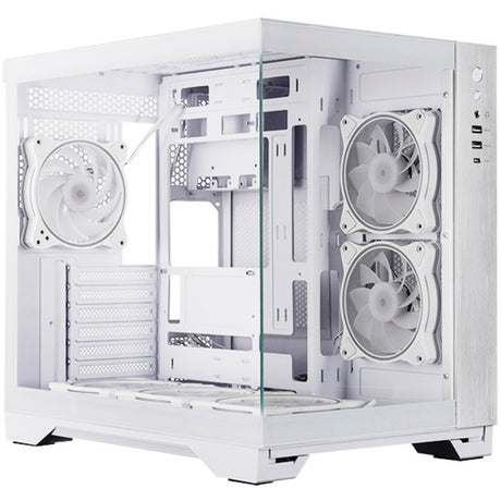 Chieftec visio midi tower behuizing (wit | 2x usb-a | 1x usb-c | rgb | tempered glass)