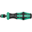 Wera 838 ra-r l bithandhouder met ratelfunctie, 1 4 schroevendraaier (zwart groen)