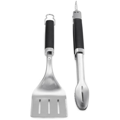 Weber precision barbecuetang- en spatelset grillbestek (roestvrij staal zwart)