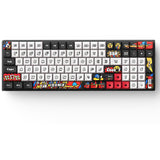 Iqunix f97 graffiti diary wireless mechanical keyboard (zwart, us lay-out (qwerty), cherry mx silent red, 96%, rgb leds, hot-swappable, pbt, 2.4ghz | bluetooth 5.1 | usb-c)