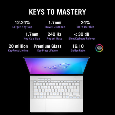 Asus rog zephyrus g14 ga403um-qs024w 14 copilot+ gaming laptop (wit | ryzen 9 270 | rtx 5060 | 16 gb | 1 tb ssd | oled)
