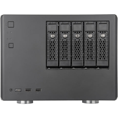 Silverstone sst-cs351 mini tower behuizing (zwart | 2x usb-a | 1x usb-c)