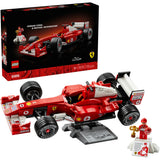 Lego icons ferrari f2004 en michael schumacher model auto bouwpakket voor volwassenen en decoratie 11375