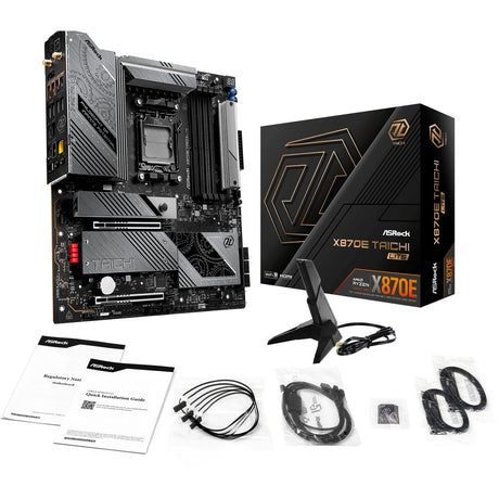 Asrock x870e taichi lite socket am5 moederbord (raid, 5 gb-lan, wi-fi 7, bt, e-atx)