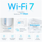 Tp-link deco be65 wifi 7 mesh tri-band 2-pack mesh router (wit, 2 stuks)
