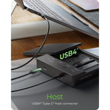 Icy box ib-4013mcl-c4 4-bays usb4 duplicator (1:3 klonen) dockingstation (zwart)