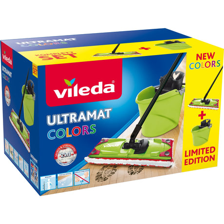 Vileda ultramat colors 2in1 complete set vloerwisser (groen zwart)