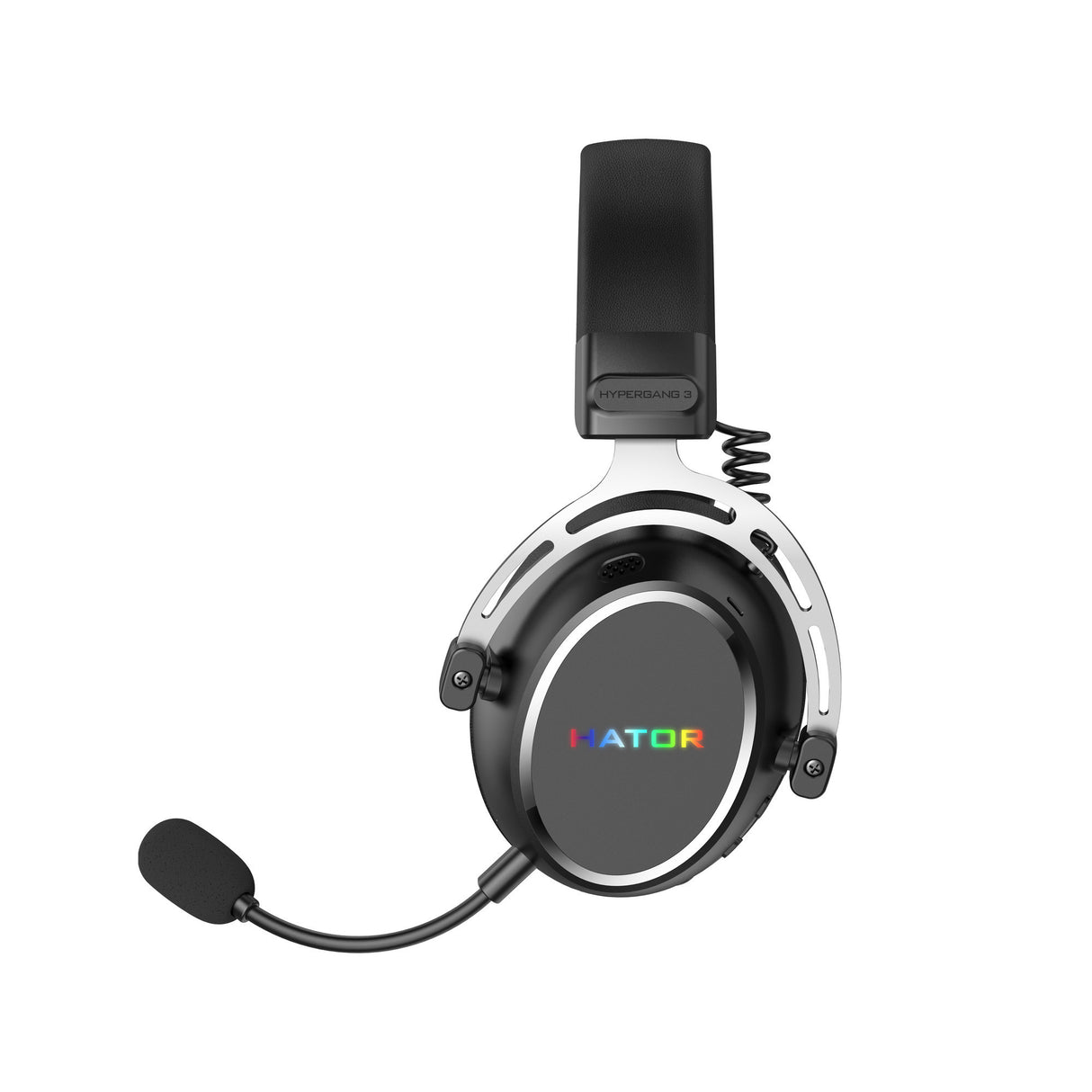 Hator hypergang 3 wireless over-ear gaming headset (zwart, rgb, 2.4ghz bluetooth usb)