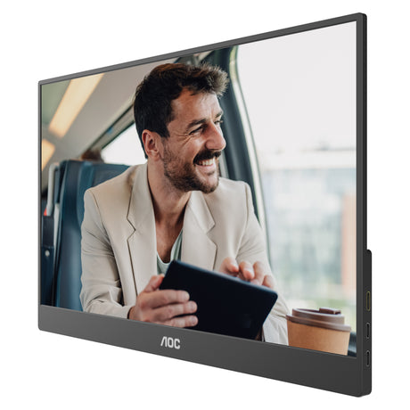 Aoc 16t20e2 15.6 monitor (zwart, 1x mini hdmi, 1x usb-c)