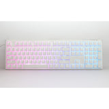 Ducky one 3 classic pure white rgb mechanisch toetsenbord (wit, us lay-out (qwerty), cherry mx silent red, 100%, rgb led, double-shot pbt, hot-swappable, quack mechanics)