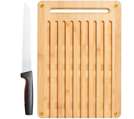 Fiskars set van mes voor brood + board ff a ff