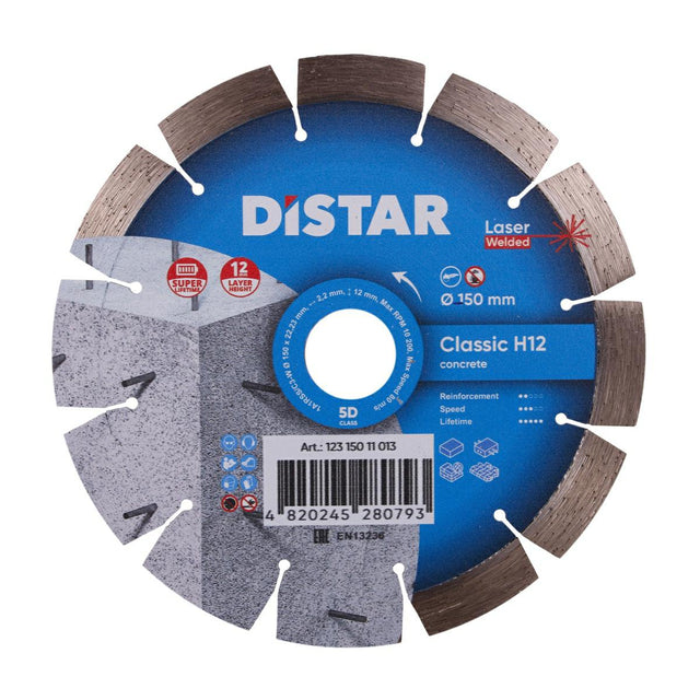 Distar klassiek diamantschild h12 150 x 2,2 1,3 x 22,23mm