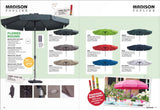 Madison parasol flores 300cm draai volant ecru