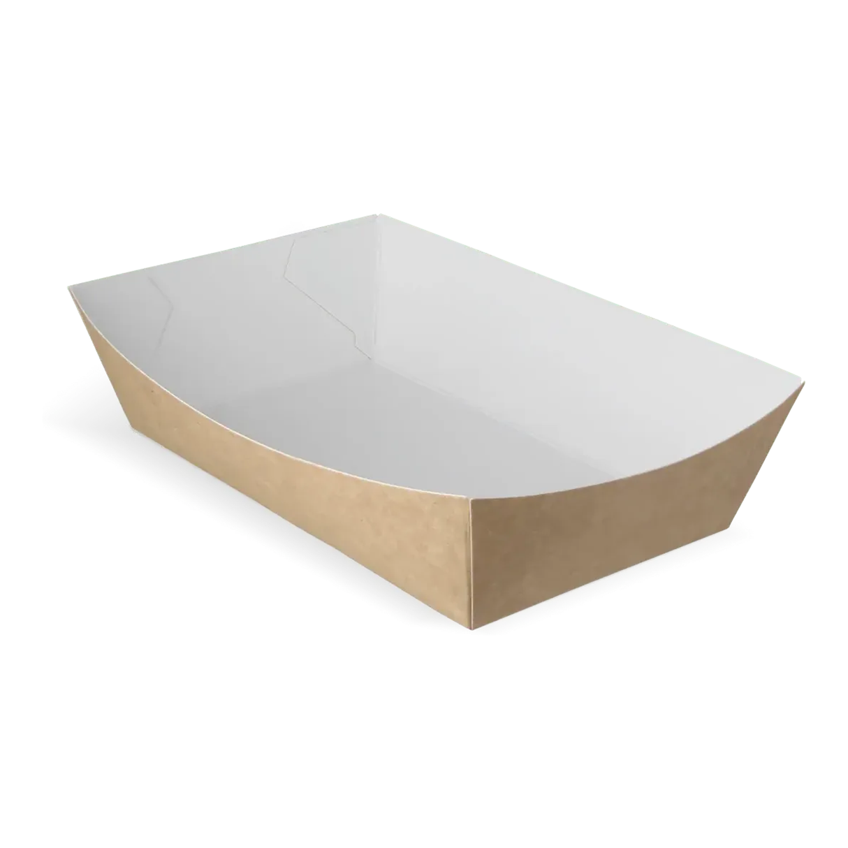 Takeaware frietbakje a14 kraft wit bio (400 stuks)