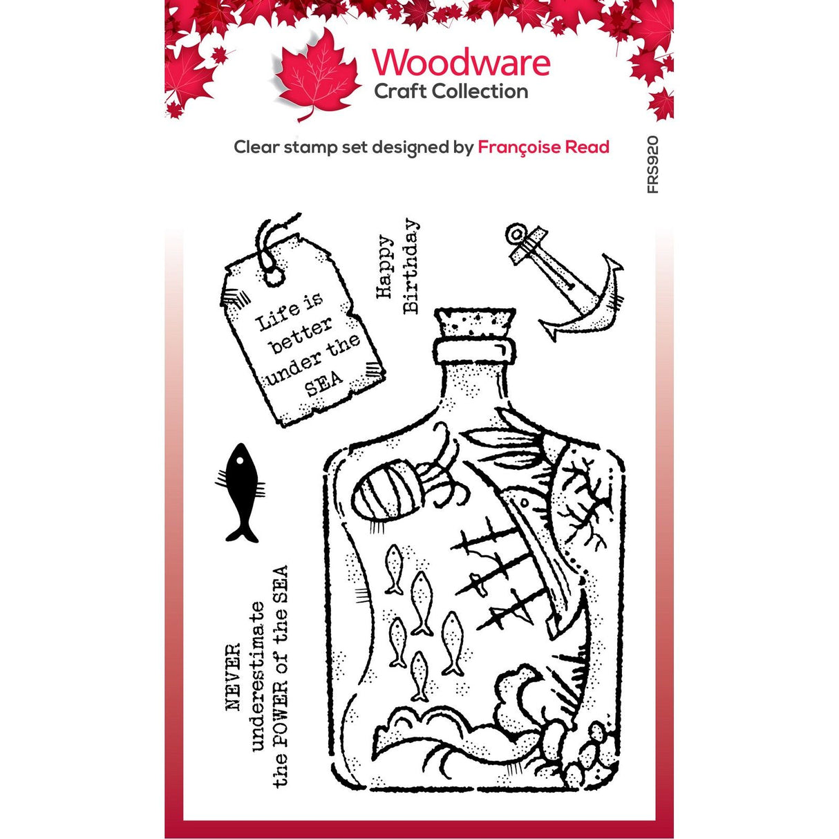 Woodware • clear singles shipwreck bottle