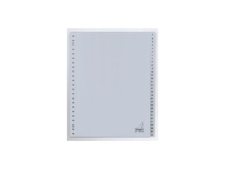 Kangaro tabblad a4 cijfers pp 120 micron grijs 23-gaats 31-delig
