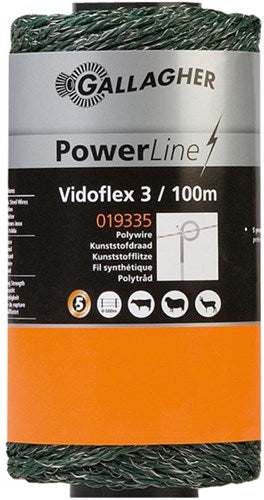 Gallagher vidoflex 3 powerline groen 100m - 019335 - 019335
