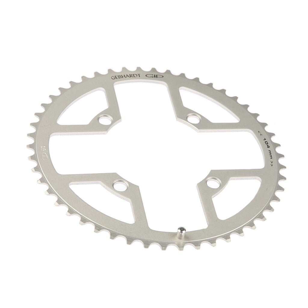 Gebhardt Chainring 46 tands sølv, Shimano, 4 huller, ATB tredobbelt