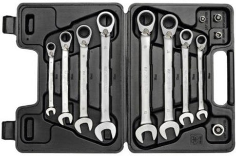 Gedore red r07203012 ringratel-steeksleutelset | metrisch 8 - 19 mm | 8-delig - 3300059 - r07203012