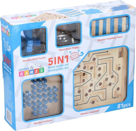Bongers speelgoed denkspellen 5 in 1 set, braingames