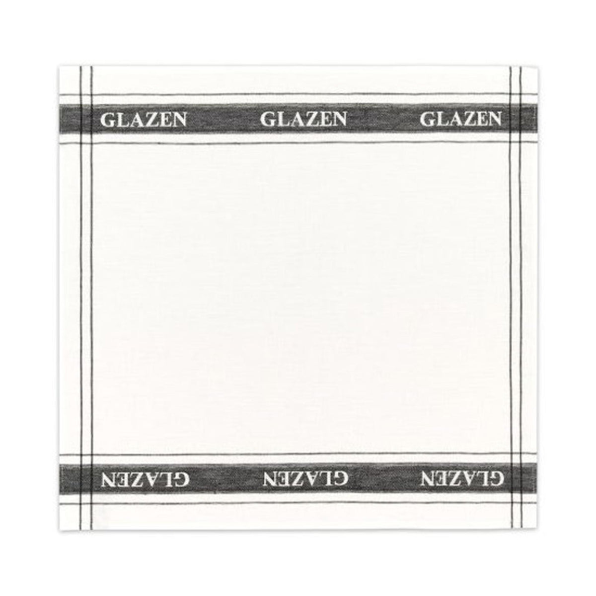 Ddddd theedoek glazendoek zwart wit 6 stuks