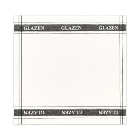 Ddddd theedoek glazendoek zwart wit 6 stuks