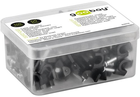Enzo goobay kabelclip 5mm rond zwart box(100) - 4113230