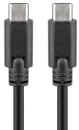 Enzo goobay usb-c - usb-c laadkabel 50cm zwart - 9550200