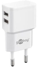 Enzo goobay usb lader haaks dubbel 2,4a wit - 9550150