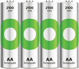 Gp oplaadbare aa-batterijen 2100mah nimh 4pk
