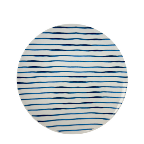 Gusta bord strepen blauw ø20cm