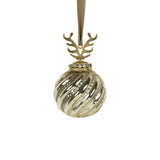 Kerstbal gewei glas goud ã˜10cm