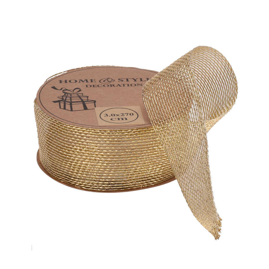 H s cadeaulint goud 3x270cm