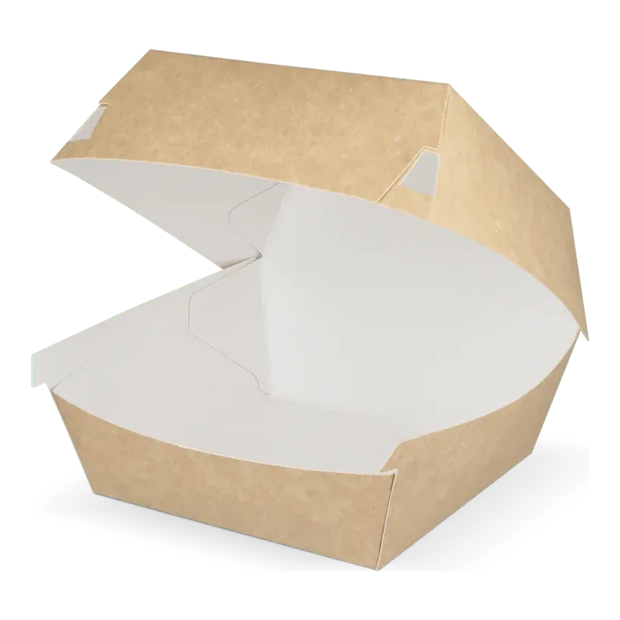 Takeaware hamburgerbak middel kraft wit (400 stuks)