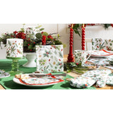 Ambiente servet 33cm winter greenery wit