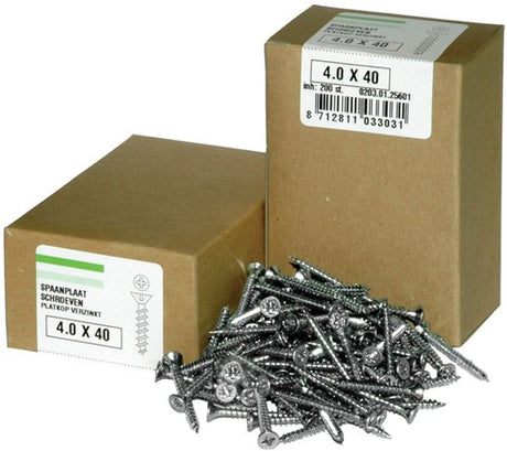 Hoenderdaal fasteners hoenderdaal houtschroef messing blank pk zs din97 2.5x16 | 200 stuks - 0101.20.04720