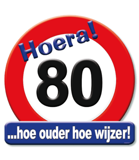 Paperdreams huldeschild 80 jaar