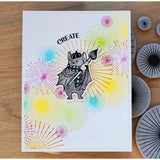 Ranger ink ranger • simon hurley create. cling mount rubber stamp bursts