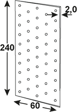 Connex geperforeerde plaat 60x240x2 vz - hv2045