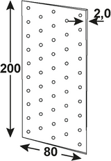 Connex geperforeerde plaat 80x200x2 vz - hv2060