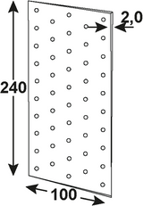Connex geperforeerde plaat 100x240x2 vz - hv2110