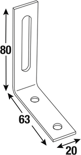 Connex verstelbare winkelhaak 80x63x20 bvz - hvb4360