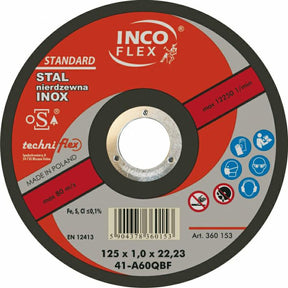 Metalen schild inox incoflex 125*1,0