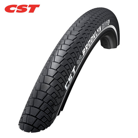 Buitenband: CST Brooklyn Pro Kleur: zwart (2mm anti-lek) Maat: 20x2.15, ETRTO 55-406