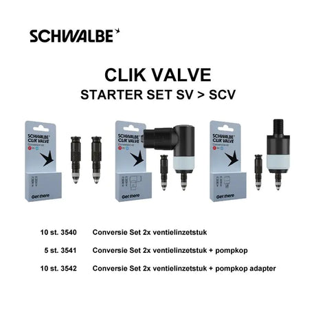 Schwalbe benelux b.v. schwalbe clik valve scv starter set sv - 3550