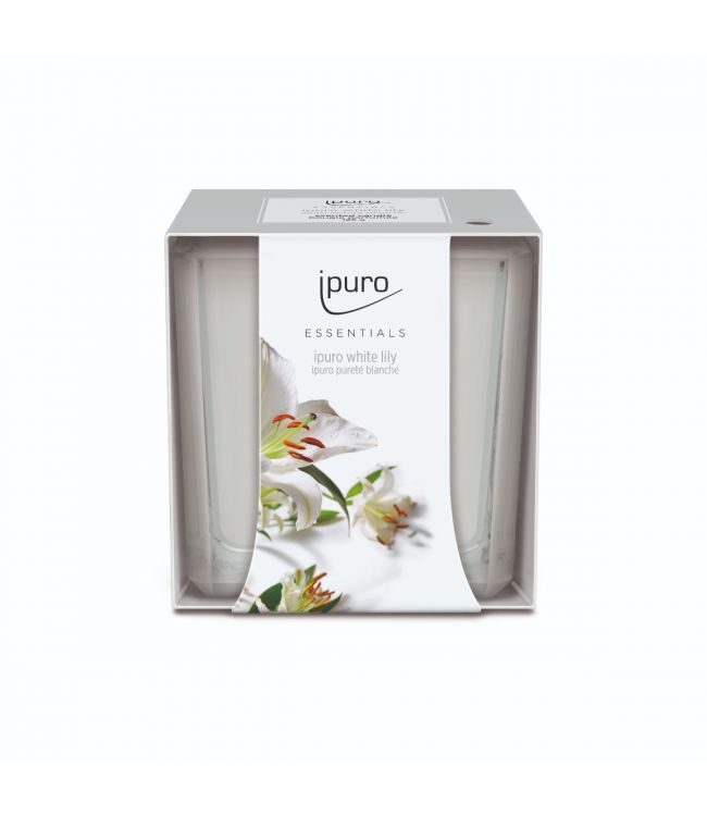 Ipuro parfumé à bougie blanc lily 125gr.