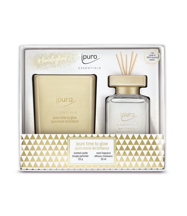 Ipuro gurrdiffuser Zäit fir 50ml + mentrated Candlet 125r