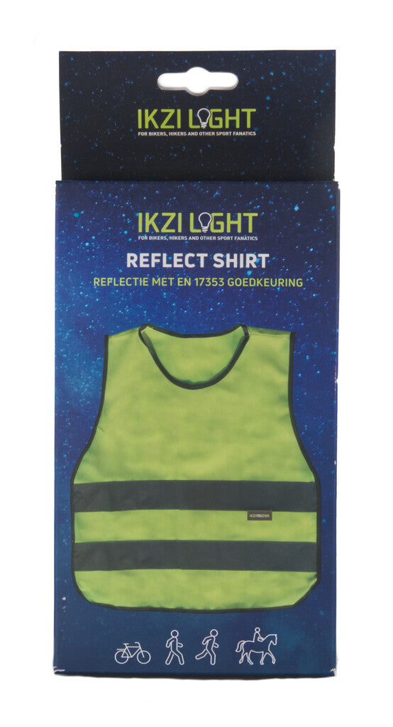 Ikzi light reflète la chemise xs geel de sécurité gest kids