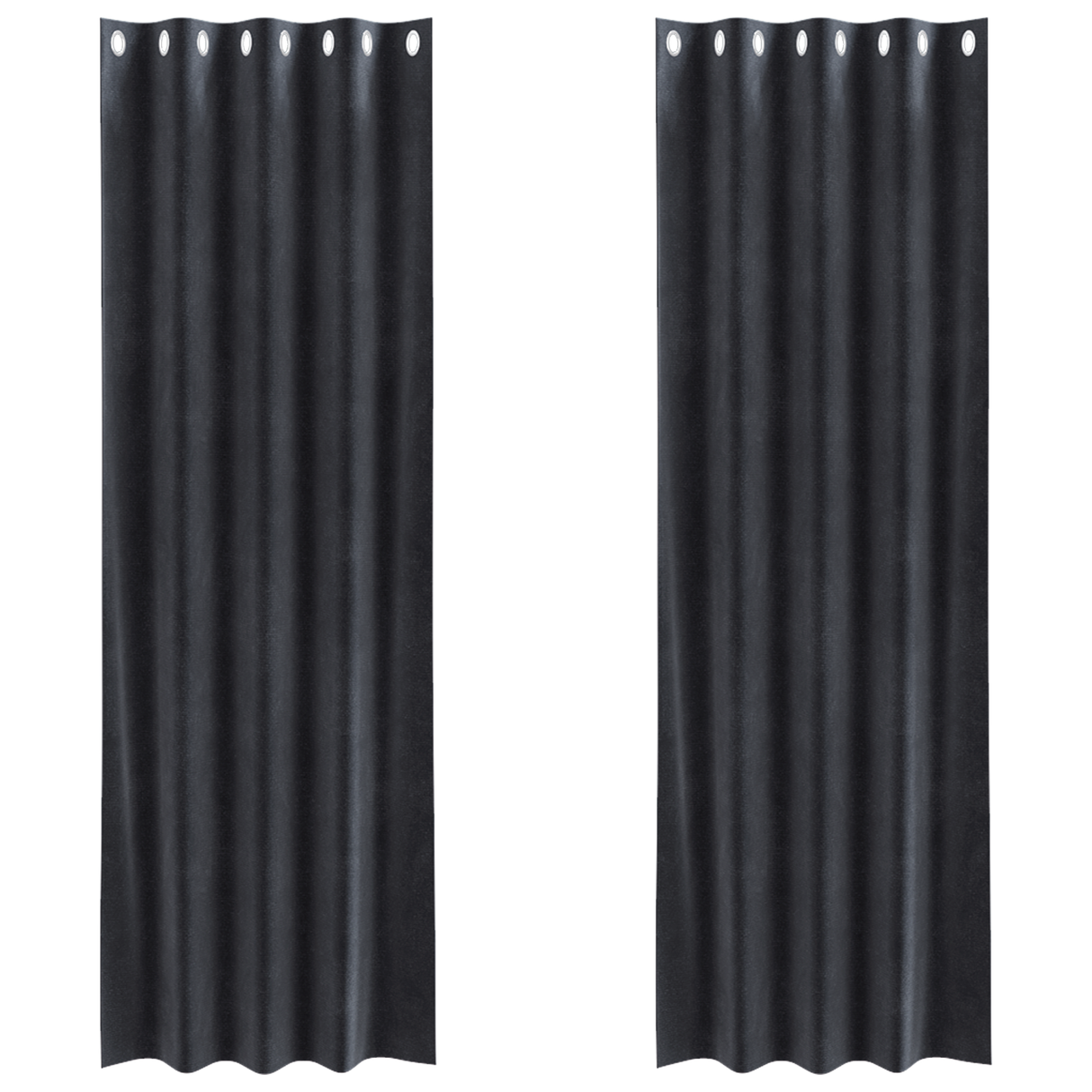 Vidaxl verduisterende gordijnen 2 pcs donkergrijs 140 x 245 cm fluweel